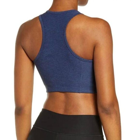 OUTDOOR VOICES Athena Activewear Crop Top Medium Heather Blue - Picture 2 of 6